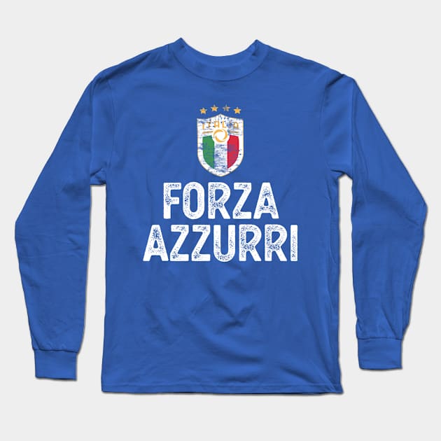 Forza Azzurri 2021 Champions Long Sleeve T-Shirt by mo designs 95